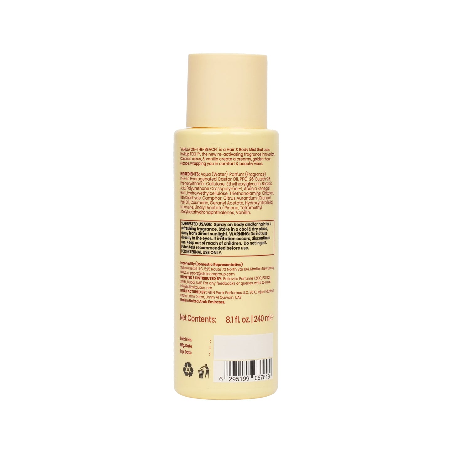 Bellavita Luxury - Vanilla-on-the-Beach - 240 ML