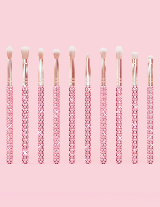 Crystal 20-Piece Eye & Face Makeup Brush Set