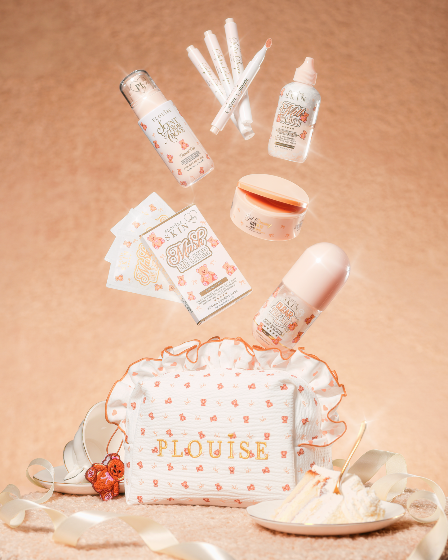 Teddy Touch Small Print Bag & Skincare Set
